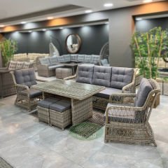 Bella Gri Rattan Oturma Grubu