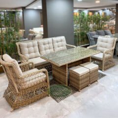 Bella Deniz Kabuğu Rattan Oturma Grubu