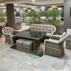 Lion 861 Rattan Wintech Oturma Grubu
