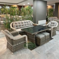 Lion 861 Rattan Wintech Oturma Grubu