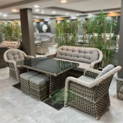 Lion 861 Rattan Wintech Oturma Grubu
