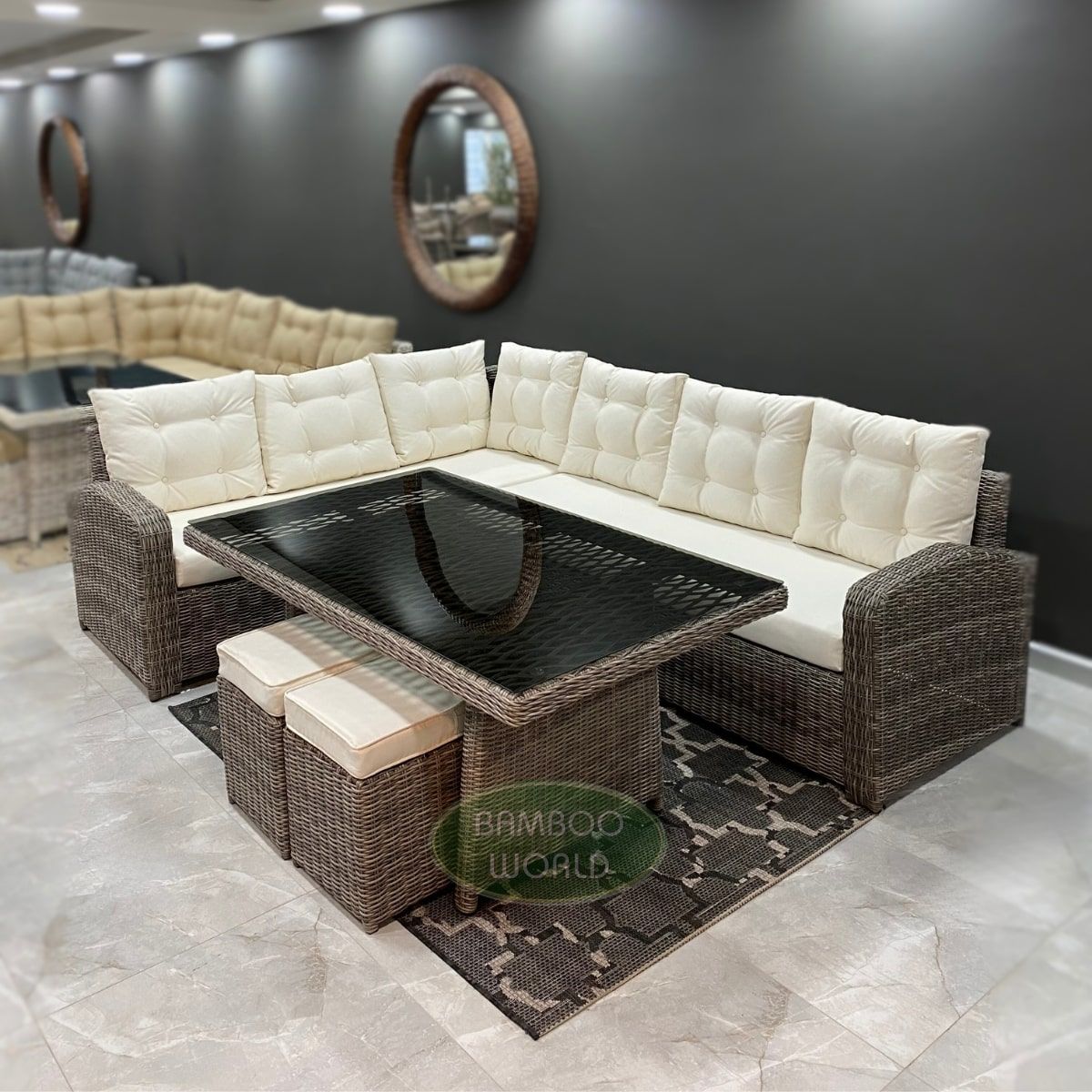 Pandora 707 Rattan Wintech Köşe Takımı