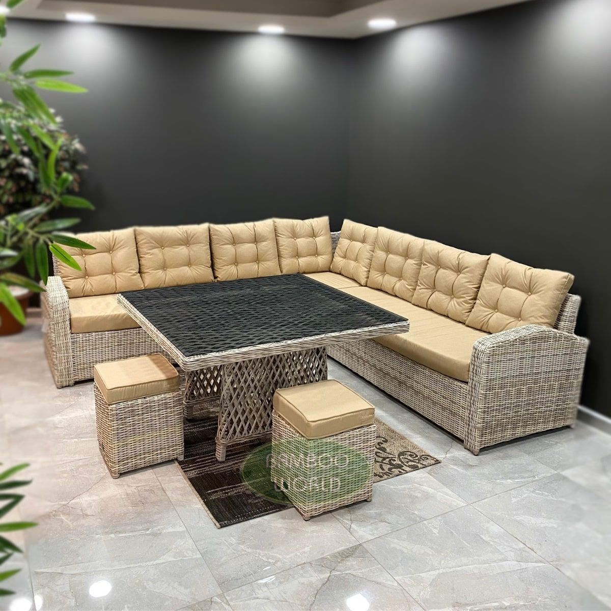 Vesta 111 Rattan Wintech Köşe Takımı