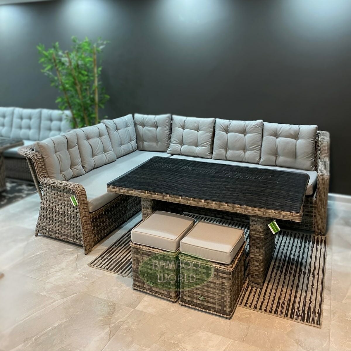 Riola 708 Rattan Wintech Köşe Takımı