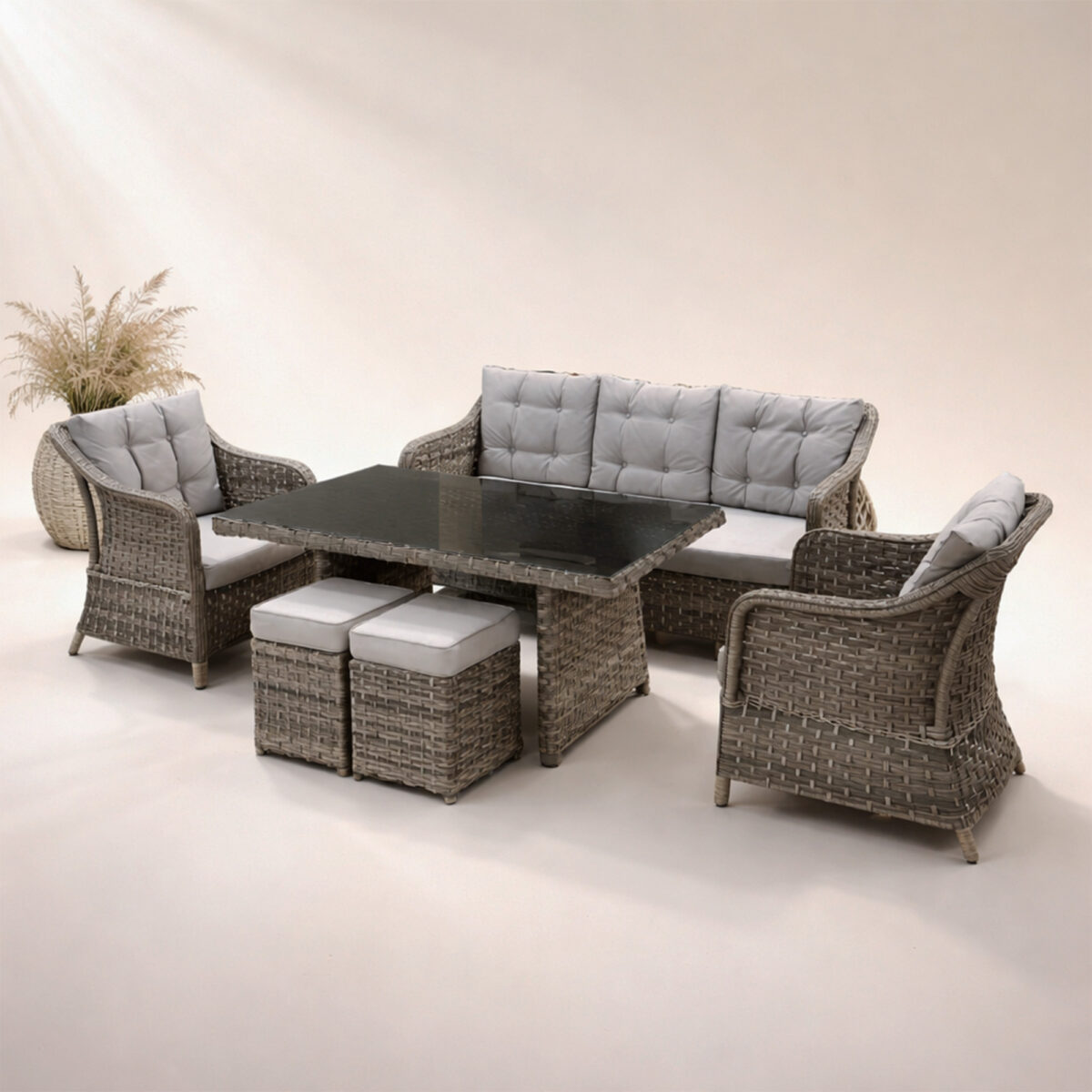Albion 708 Rattan Oturma Grubu Salıncak Hediyeli